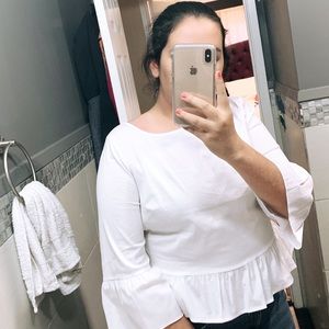 Bebe top with flared sleeves